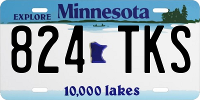 MN license plate 824TKS
