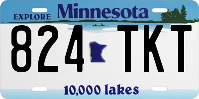 MN license plate 824TKT