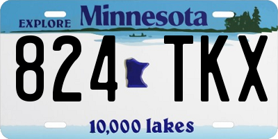 MN license plate 824TKX
