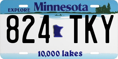 MN license plate 824TKY