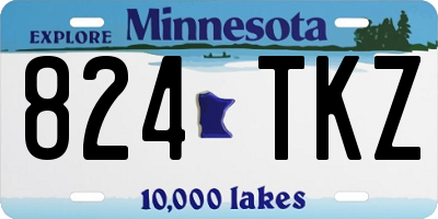 MN license plate 824TKZ