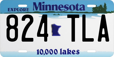 MN license plate 824TLA