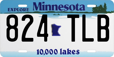 MN license plate 824TLB