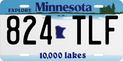 MN license plate 824TLF