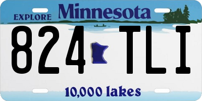 MN license plate 824TLI