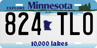 MN license plate 824TLO