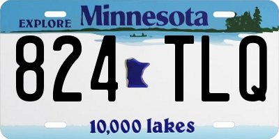 MN license plate 824TLQ