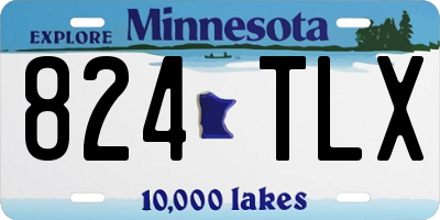 MN license plate 824TLX