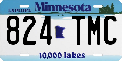 MN license plate 824TMC