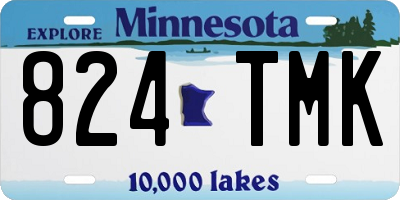 MN license plate 824TMK
