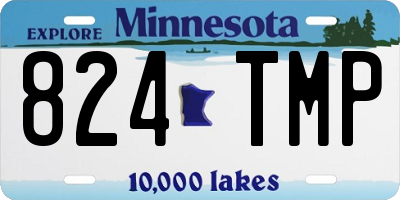 MN license plate 824TMP