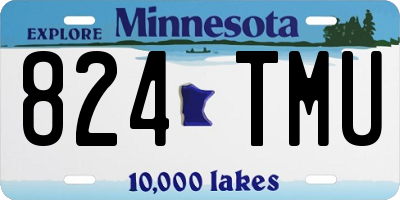 MN license plate 824TMU