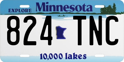 MN license plate 824TNC