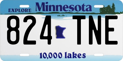 MN license plate 824TNE