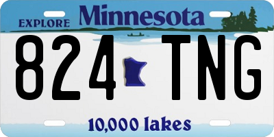 MN license plate 824TNG