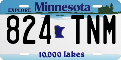 MN license plate 824TNM