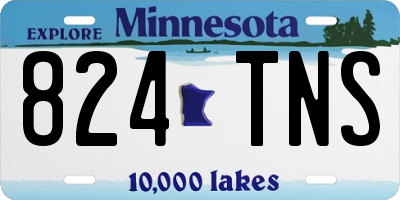 MN license plate 824TNS