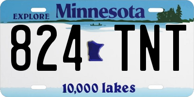 MN license plate 824TNT