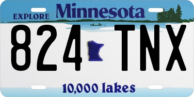 MN license plate 824TNX