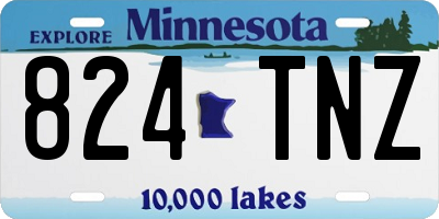 MN license plate 824TNZ