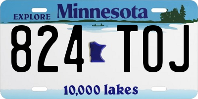 MN license plate 824TOJ