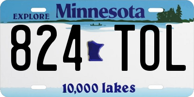 MN license plate 824TOL