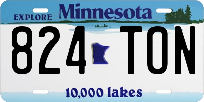 MN license plate 824TON