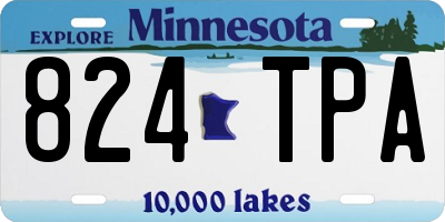 MN license plate 824TPA