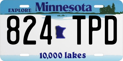 MN license plate 824TPD