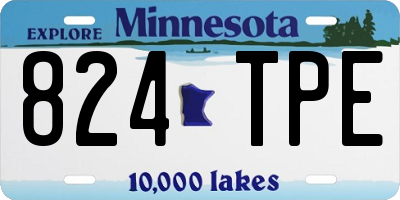 MN license plate 824TPE
