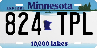 MN license plate 824TPL