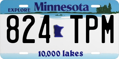 MN license plate 824TPM