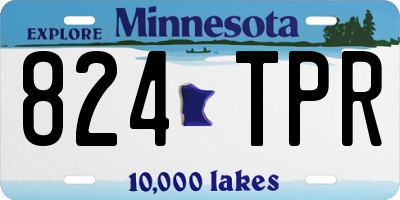 MN license plate 824TPR