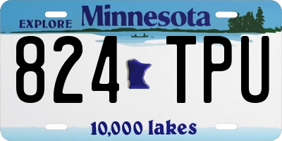 MN license plate 824TPU