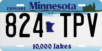 MN license plate 824TPV