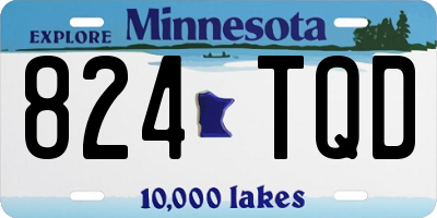 MN license plate 824TQD