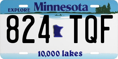 MN license plate 824TQF