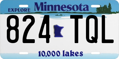 MN license plate 824TQL