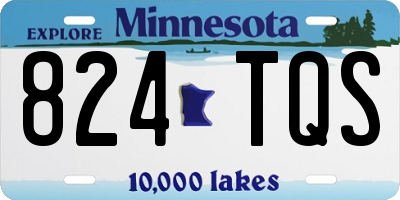 MN license plate 824TQS