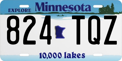 MN license plate 824TQZ