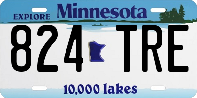 MN license plate 824TRE
