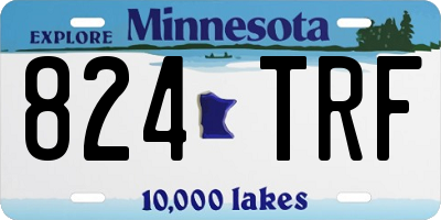 MN license plate 824TRF