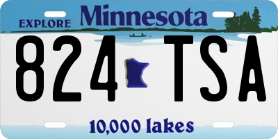 MN license plate 824TSA