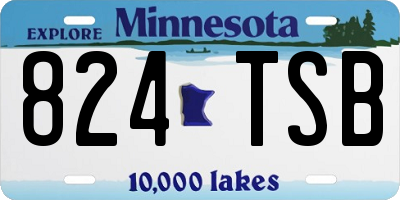 MN license plate 824TSB