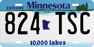 MN license plate 824TSC