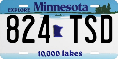 MN license plate 824TSD
