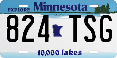 MN license plate 824TSG
