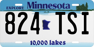 MN license plate 824TSI