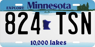 MN license plate 824TSN