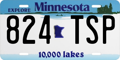 MN license plate 824TSP
